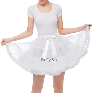 Aprildress Womens Short Skirt Fluffy Petticoat Underskirt for Cosplay Costume Dress PPT625