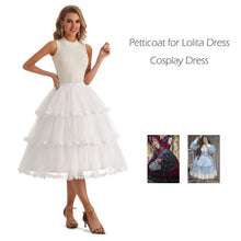 Aprildress Women's White 3 Hoop Petticoat for Cosplay Above Knee to Mid-Calf Length Crinoline Underskirt PPT630