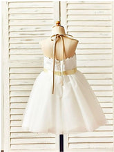 Halt Gold Sequins Short Flower Girl Dress Tutus ASD080