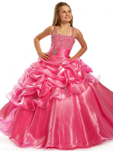Hot Pink Girls Ball Gown Flower Girl Dresses Pageant dress for Teens ALD065