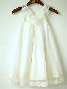 Chiffon Lace Short Flower Girl Dresses First Communion Dress ASD053