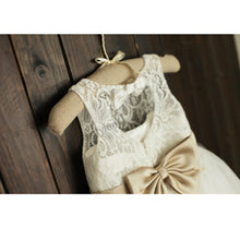 Short White Ivory Lace Flower Girl Dress Cute Puffy Tutus ASD031