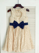 Short Champagne Lace Flower girl Dress little Baby Princess Ball Gown ASD070