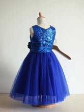 Short Royal Blue Sequins Flower Girl Dresses Cute Tutus ASD030