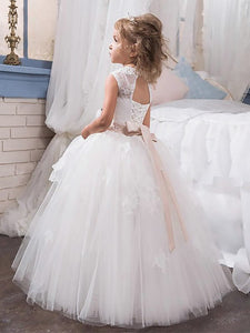 Princess Ball Gown for Kids Flower Girl Dress Pageant Gown ALD055