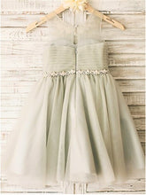 Short Grey Flower Girl Dress Tutus For Wedding Kids Princess Gown ASD056