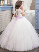 Kids Princess Ball Gown Puffy Flower Girl Dresses Pageant Dress ALD076