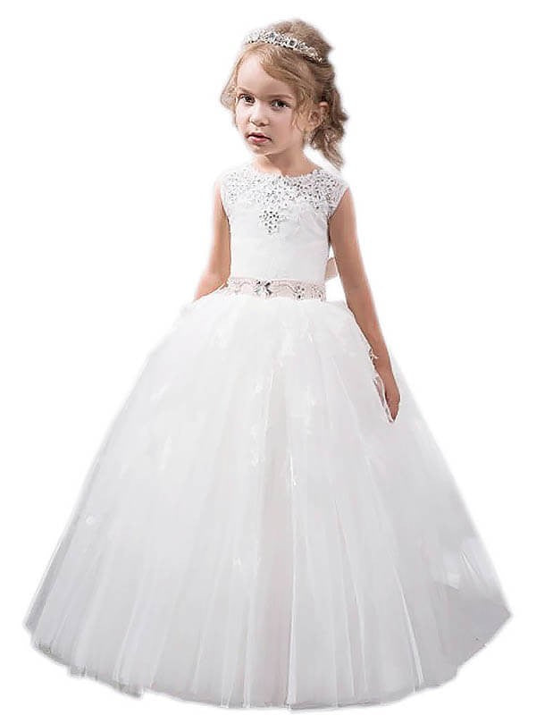 Princess Ball Gown for Kids Flower Girl Dress Pageant Gown ALD055