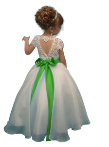 Lace Flower Girl Dresses Princess Kids Ball Gown Pageant Dress PFD133