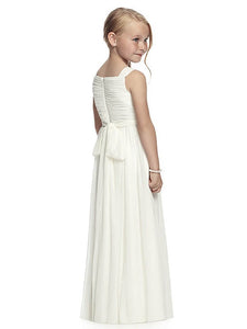 White Ivory Flower girl Dress First Communion Dress ALD054