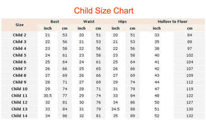 Child Size Chart for Flower Girl Dress