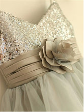 White Ivory Short Flower Girl Dress Tutus with Royal Blue Sash ASD054