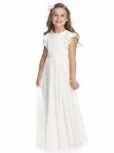 First Communion Dress Long Chiffon Flower Girl Dress ALD026