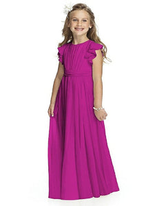 First Communion Dress Long Chiffon Flower Girl Dress ALD026