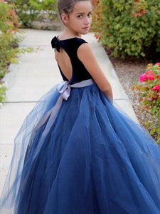 Floor Length A Line Flower Girl Dresses Girls' Pageant Dress Party Gown ALD085