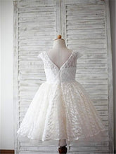 White Ivory Lace Short Flower Girl Dress little Baby Princess Ball Gown ASD051