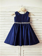 Short Navy Flower Girl Dress Baby Kids Birthday Party Ball Gown ASD071