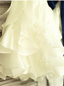 White Ivory Short Flower Girl Dress Tutus with Navy Sash ASD076