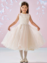 Ivory Champagne Lace Tulle Short Flower Girl Dress Kids Ball Gown ASD092