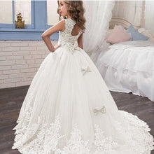 Vintage Lace Flower Girl Dresses Princess Ball Gown Pageant Dress MFD094