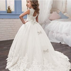 Vintage Lace Flower Girl Dresses Princess Ball Gown Pageant Dress MFD094