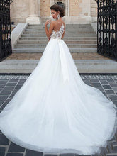 Lace Tulle Appliques Sleeveless Wedding Dress Beach Bridal Gown WD304