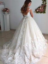 Elegant Lace Appliques Wedding Dresses Sleeveless Open Back Bridal Gown WD312