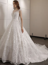 Vintage Lace Wedding Dress Court Train With Beading Top Bridal Gown WD323
