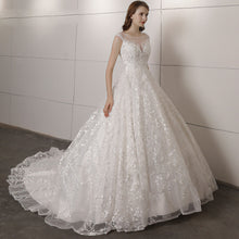Vintage Lace Wedding Dress Court Train With Beading Top Bridal Gown WD323