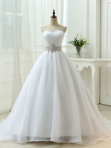 Sweetheart A Line Wedding Dress Bridal Gown with Crystal WD334