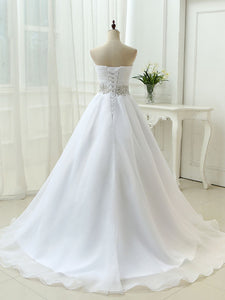 Sweetheart A Line Wedding Dress Bridal Gown with Crystal WD334