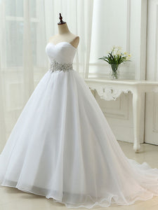 Sweetheart A Line Wedding Dress Bridal Gown with Crystal WD334