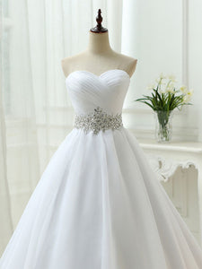 Sweetheart A Line Wedding Dress Bridal Gown with Crystal WD334