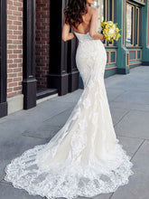 Vintage Sweetheart Mermaid Lace Wedding Dress Bridal Gown WD342