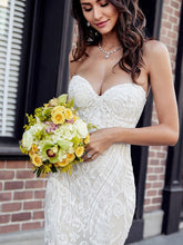 Vintage Sweetheart Mermaid Lace Wedding Dress Bridal Gown WD342