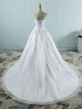 Sweetheart Lace Appliques Wedding Dresses A Line Bridal Gown WD355