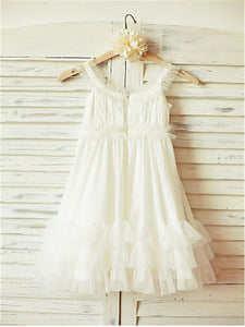 First Communion Dress Cute White Ivory Baby Kids Flower girl Dresses ASD075