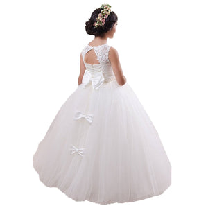 Country White Ivory Flower Girl Dresses A Line First Communion Dress MFD003