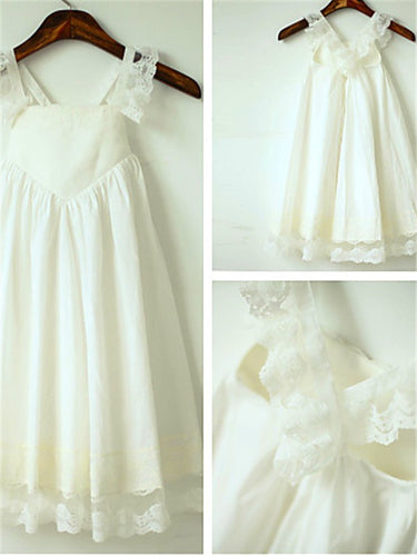 Chiffon Lace Short Flower Girl Dresses First Communion Dress ASD053