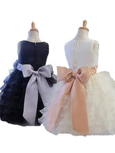 Organza Ruffles Short Flower Girl Dress Kids Ball Gown ASD046