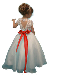 Lace Flower Girl Dresses Princess Kids Ball Gown Pageant Dress PFD133