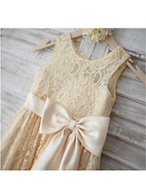 Champagne Short Lace Flower Girl Dresses Kids Ball Gown Party Dress ASD050