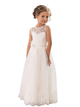 White Ivory Lace Flower Girl Dress First Communion Dresses ALD063