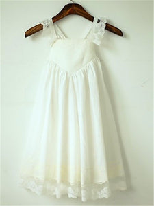 Chiffon Lace Short Flower Girl Dresses First Communion Dress ASD053