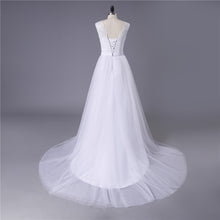 Lace O-Neck Lace Tulle Boho Wedding Dresses Summer Beach Bridal Gown WD302